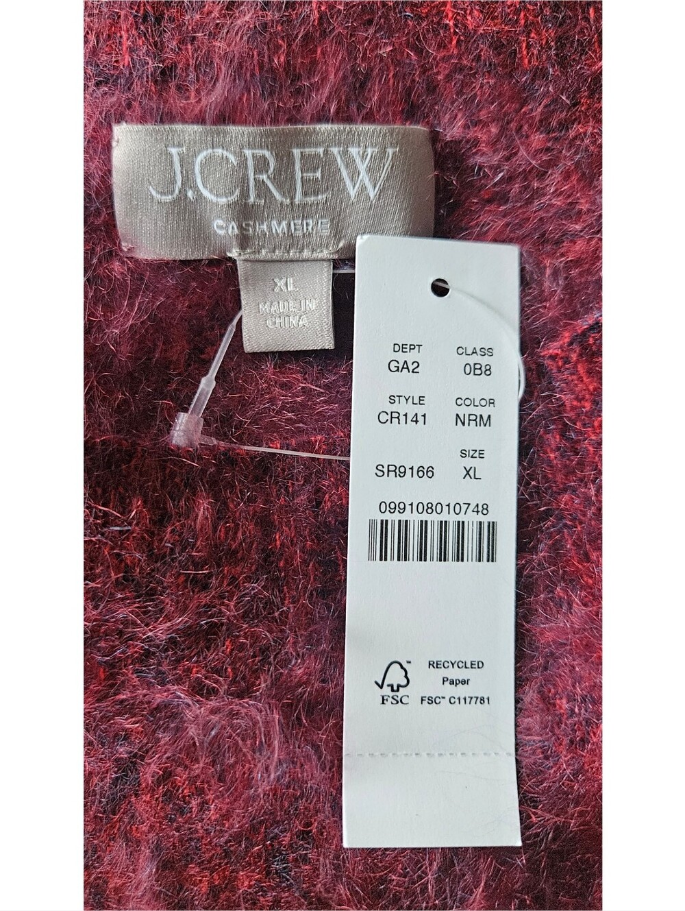 J.Crew Brushed Cashmere Marled Relaxed Crewneck Sweater - Picture 8 of 8